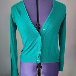Green sweater cardigan